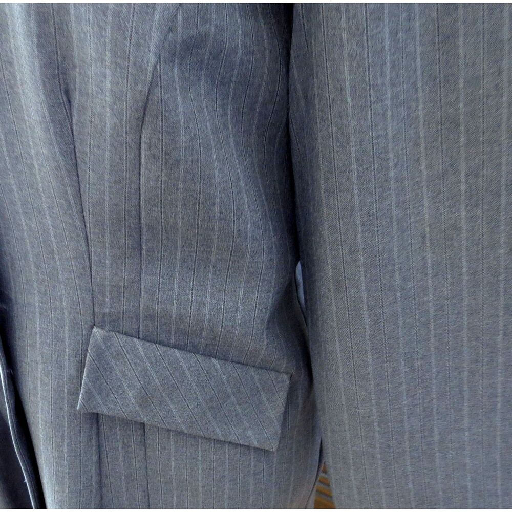 Vintage 90's Jamie Brooke Women's Longline Blazer/Jacket Gray Pinstripe 12 EUC - Picture 5 of 7